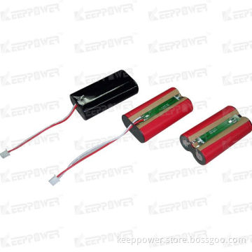 2S1P - 7.4v lithium ion battery pack 2600mah for Sanyo UR18650FM